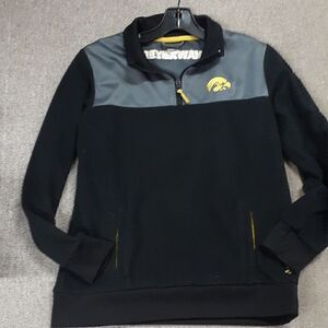 Hawkeyes YXL long sleeve zip neck fleece shirt